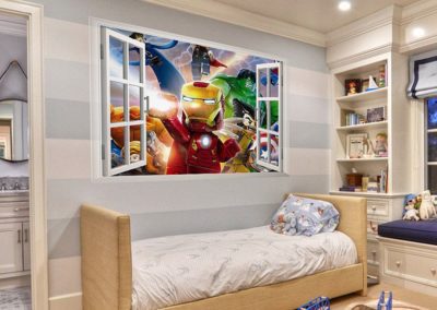 vinilo habitacion infantil super heroes iron man